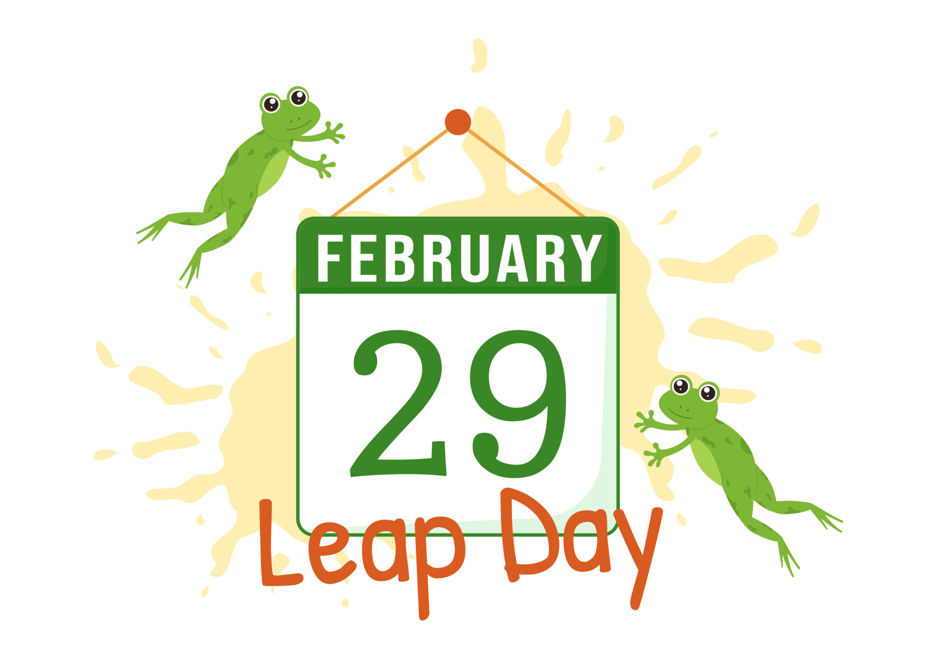 happy-leap-day-on-29-february-with-cute-frog-in-flat-style-cartoon-hand