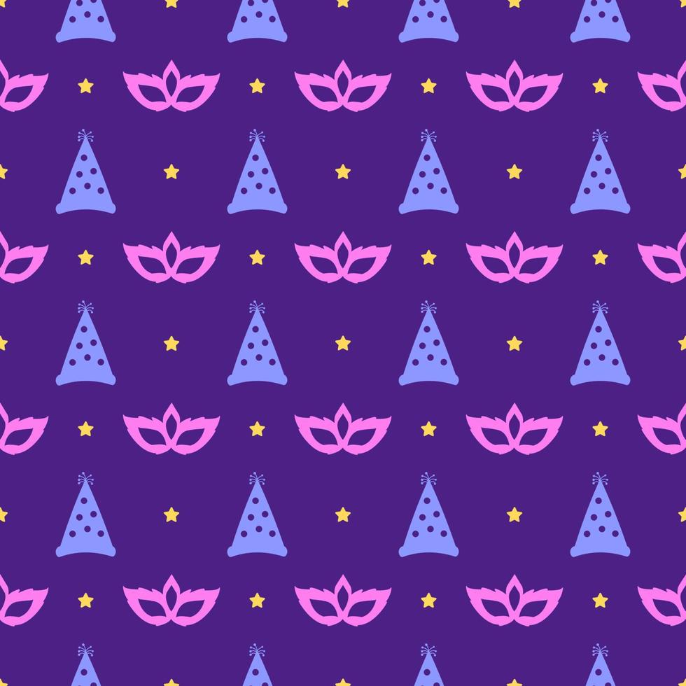 Happy New Year 2023 Seamless Pattern Design with Decoration in Template Hand Drawn Cartoon Flat Illustration vector