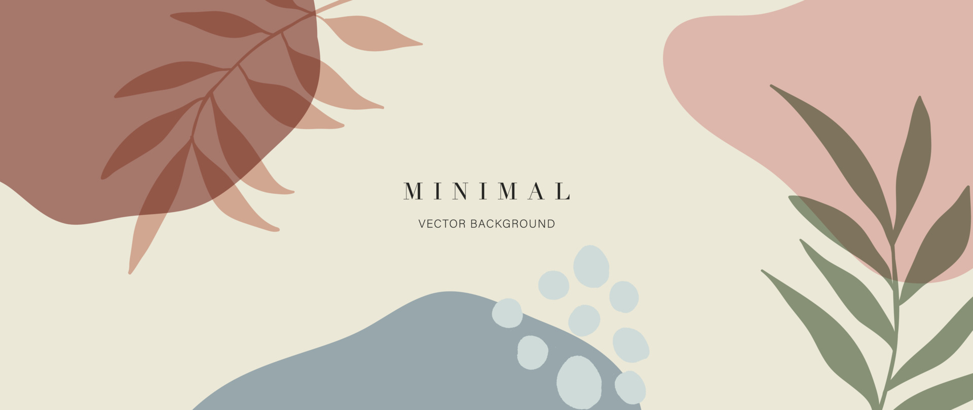 Minimal abstract background vector illustration. Soft earth tone pastel