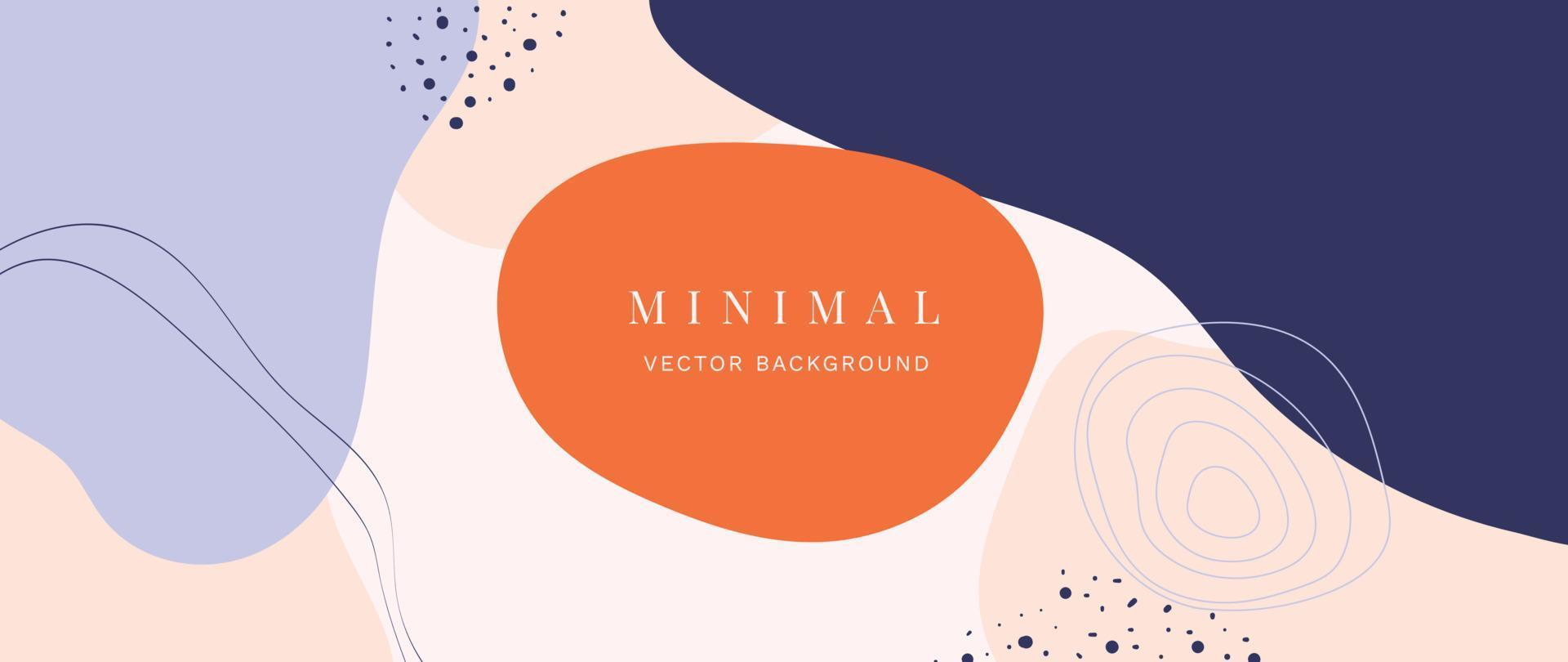 Minimal abstract background vector illustration. Soft earth tone pastel color organic shape, dotted pattern, round and curve line art. Design for wall art, print, poster, home decor, cover, wallpaper.