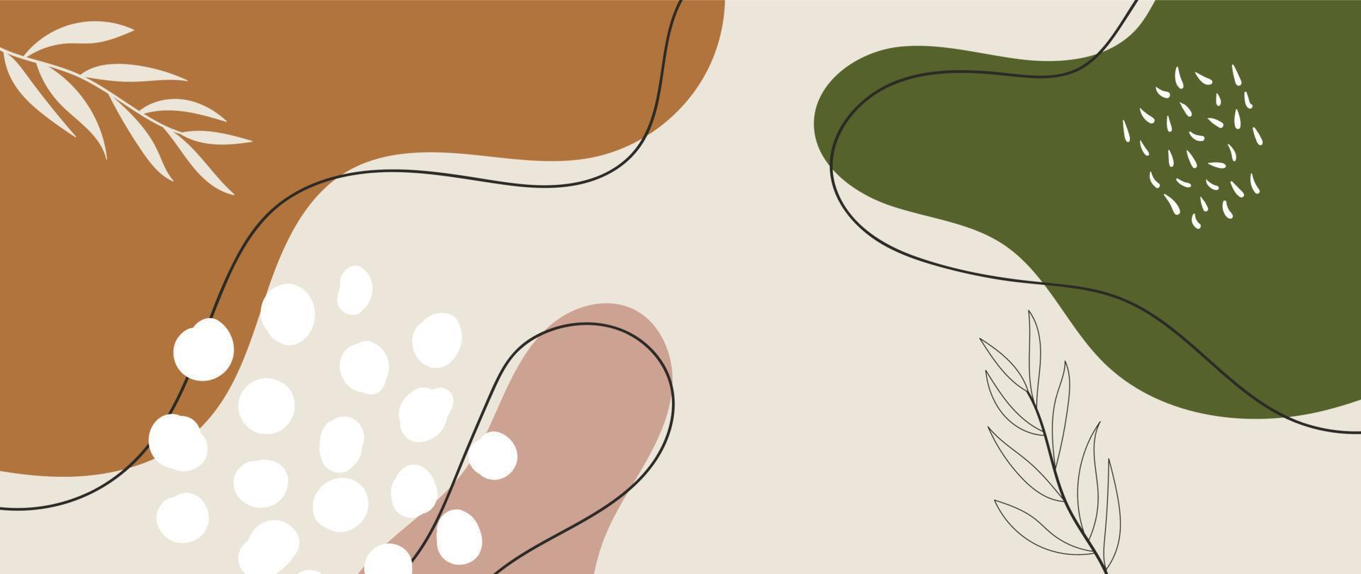 Minimal abstract background vector illustration. Soft earth tone pastel