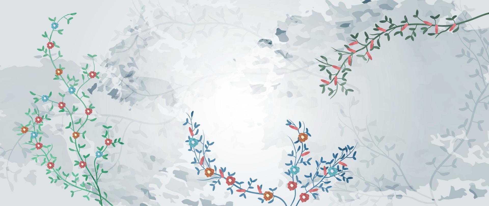 Christmas and watercolor abstract natural winter botanical leaves background vector. Decorative elements of hand painted watercolor leaf branch. Design for wallpaper, cover, invitation card, poster. vector