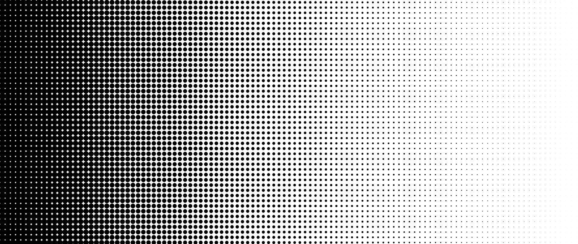 Halftone dot background pattern vector illustration. Monochrome gradient dotted modern texture and fade distressed overlay. Design for poster, cover, banner, business card, mock-up, sticker, layout.