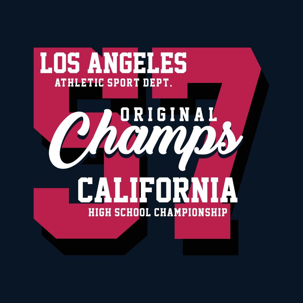 Graphic athletic original champs for shirt and print vector