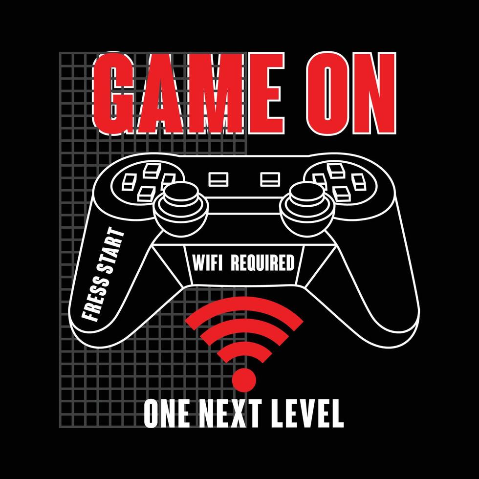 game on. gamer. joystick, boys graphic tees vector designs and other uses