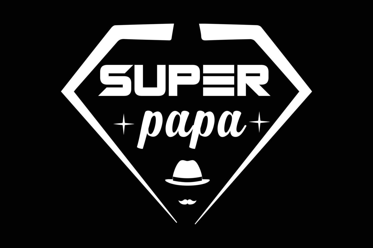 Super papa fathers day t-shirt vector