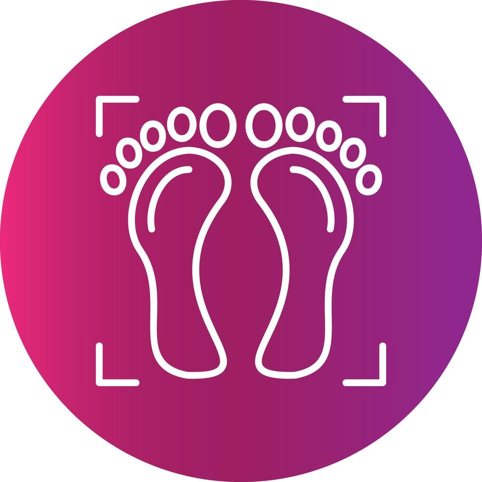 Foot Print Creative Icon Design vector