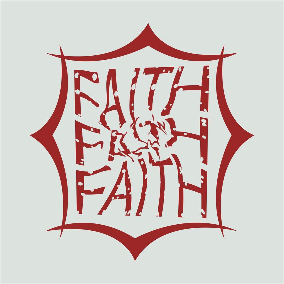 faith word in shape simple vector design for t shirt