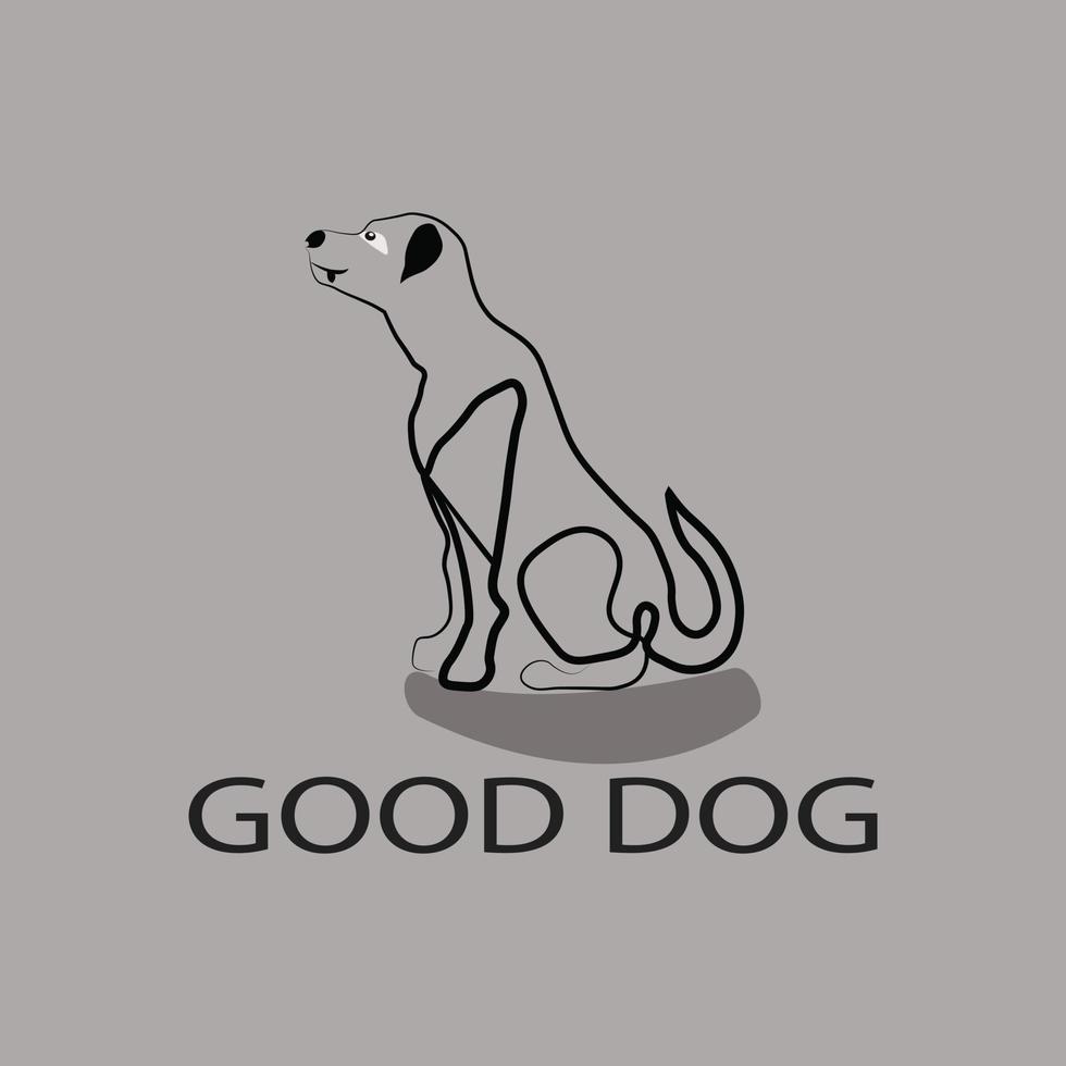 good dog simple portrait vector design for use in any or t shirt