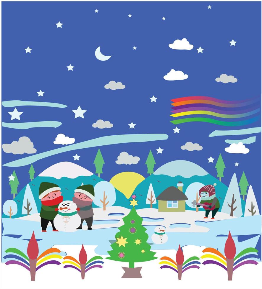 simple marry Christmas vector design for t shirt or template