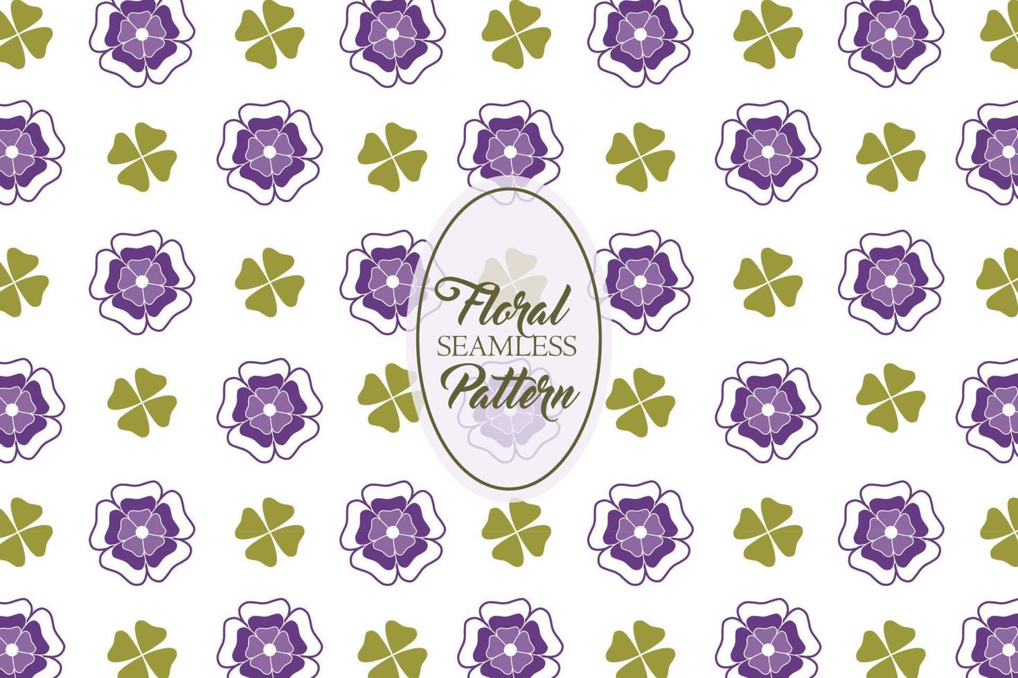 Geometric floral shape purple vector abstract seamless repeat pattern