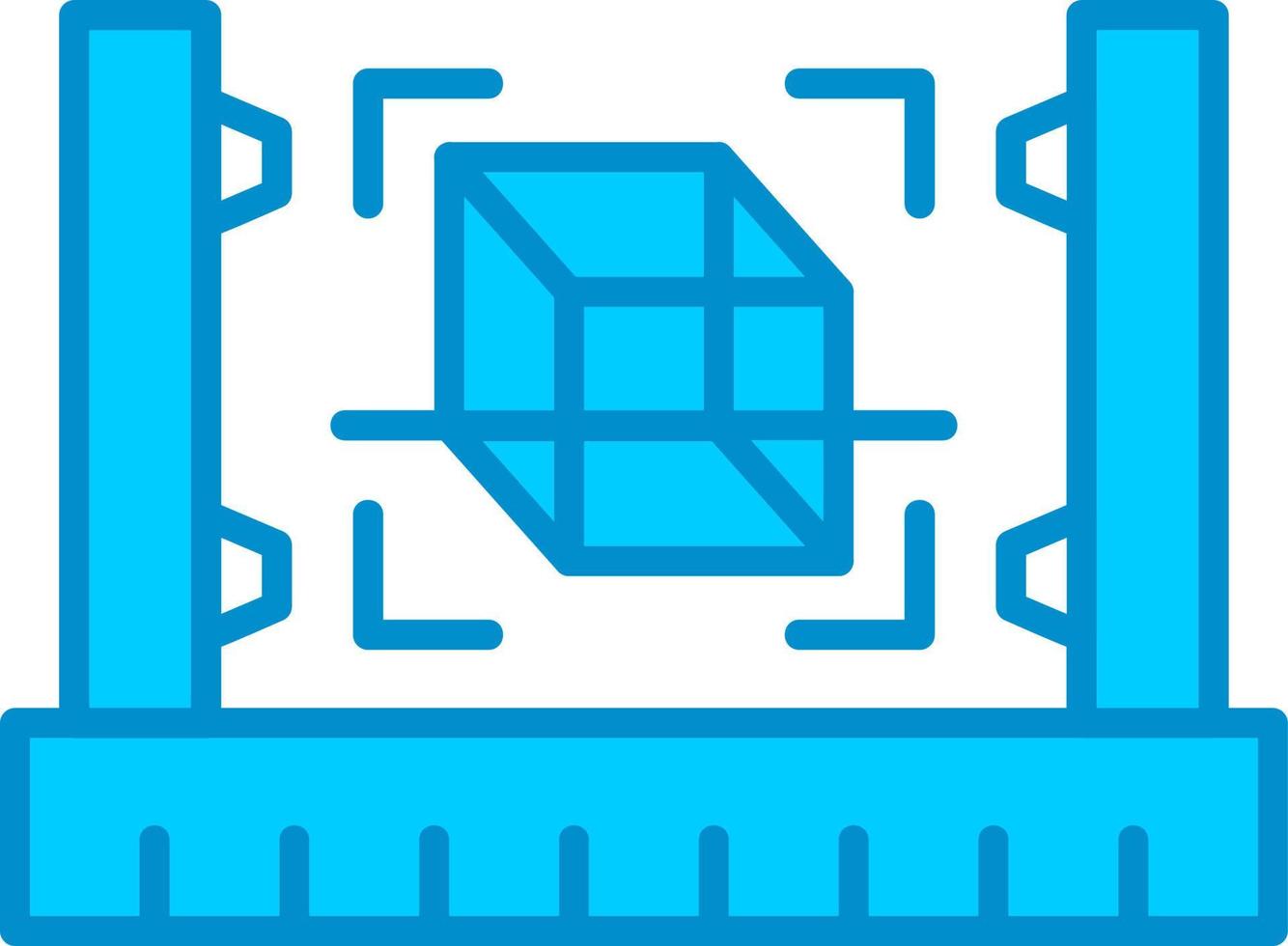 3d Scanner Creative Icon Design vector