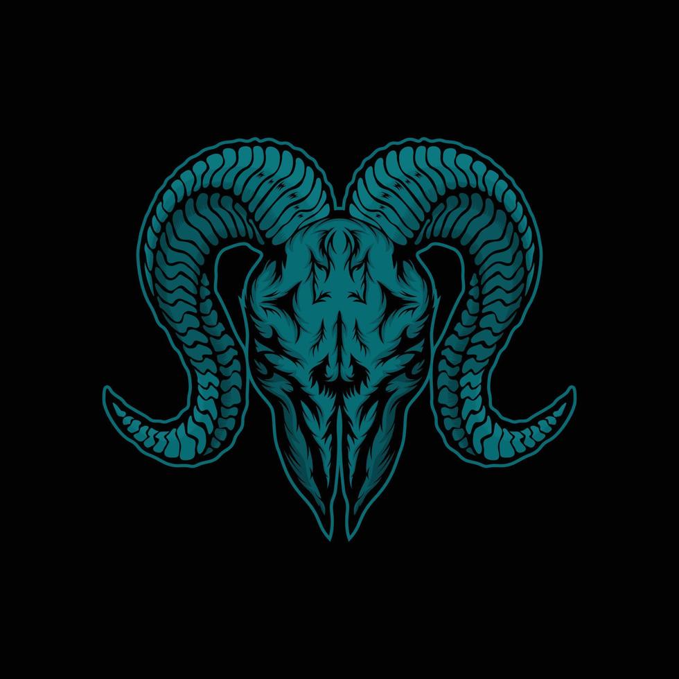 Skull Goat Illustration vector