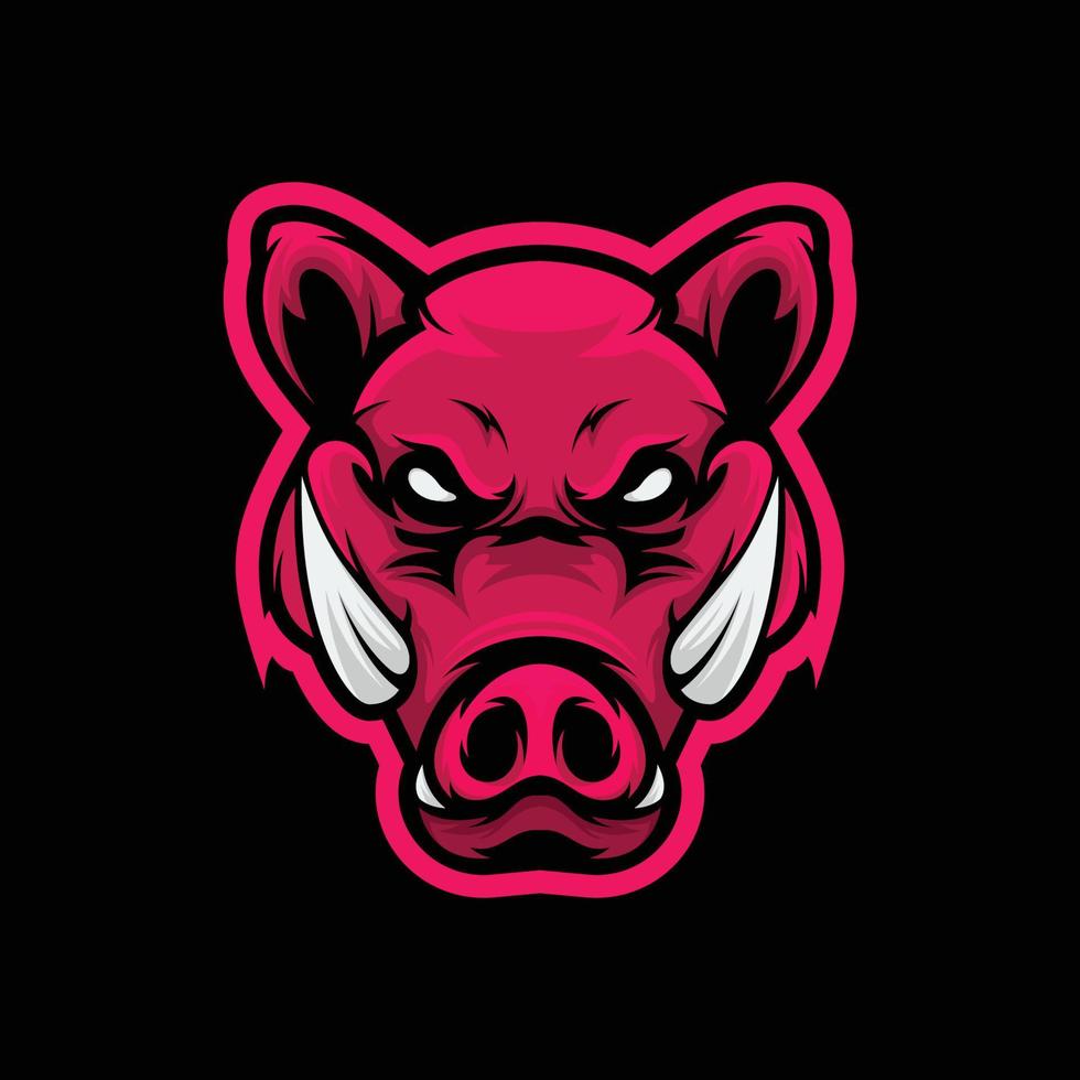 diseño de logotipo de cerdo vector