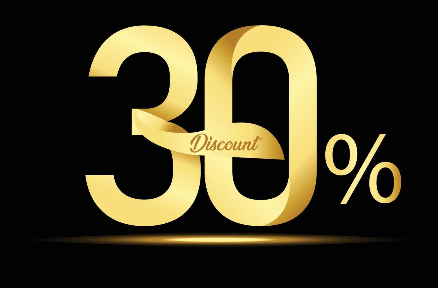 Golden 10 Percent Off discount sale Banner vector