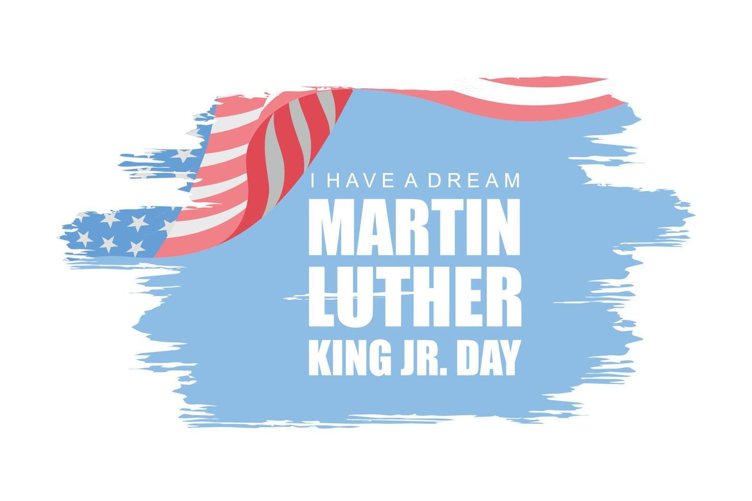 diseño de banner del día de martin luther king, ilustración moderna de vector plano