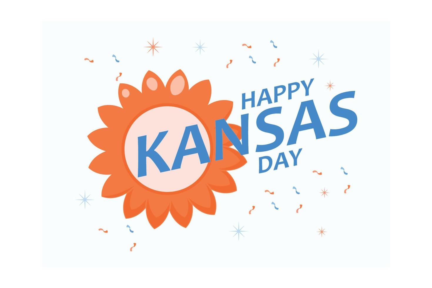 Illustration vector graphic of Kansas Day, flat vector modern illustration