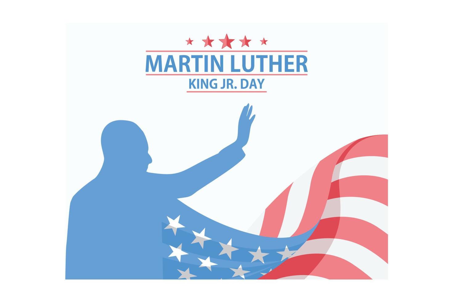 Martin Luther King Jr. Day Background Design, flat vector modern illustration