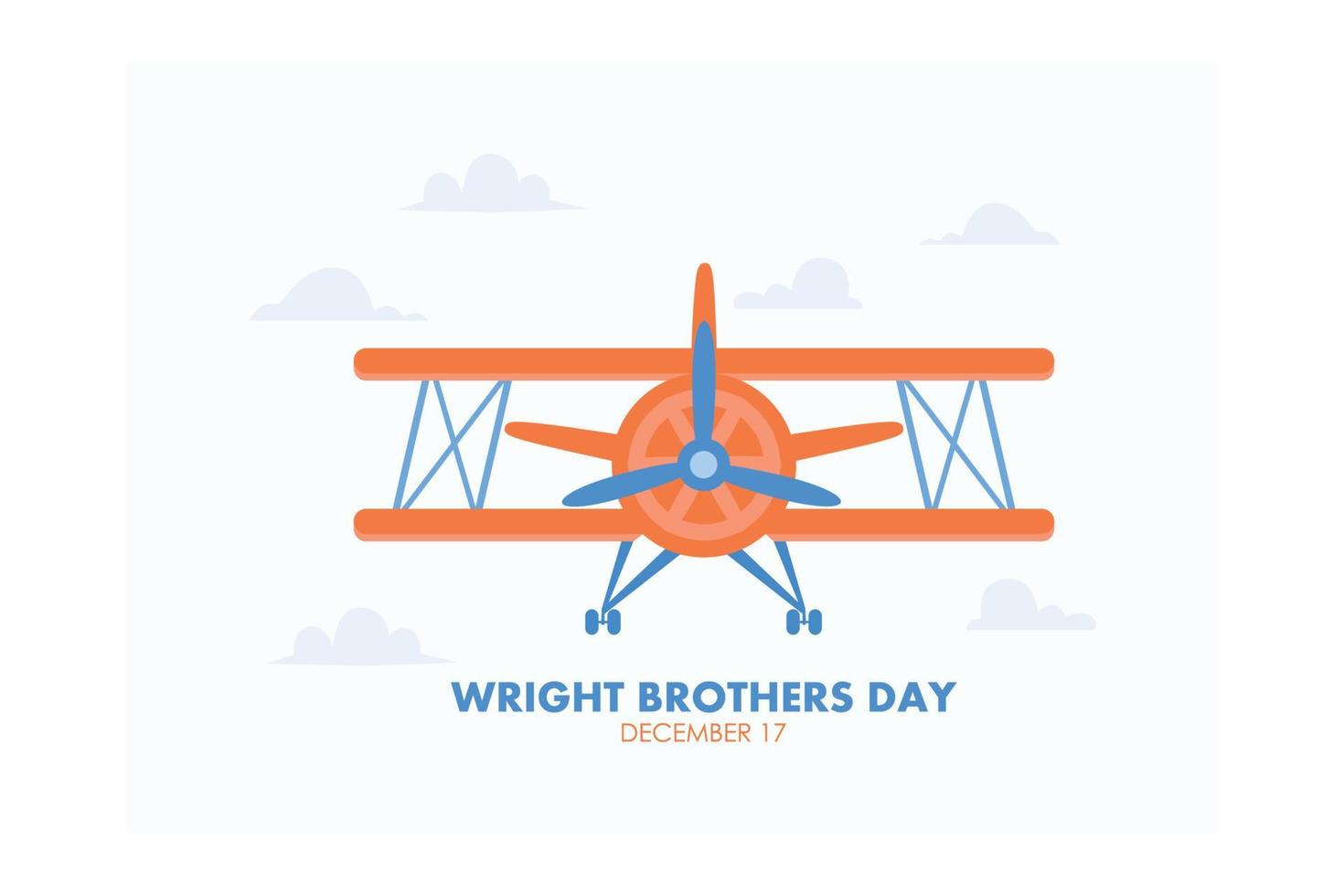 ilustración vectorial sobre el tema del día de los hermanos wright que se celebra cada año el 17 de diciembre, ilustración moderna vectorial plana vector