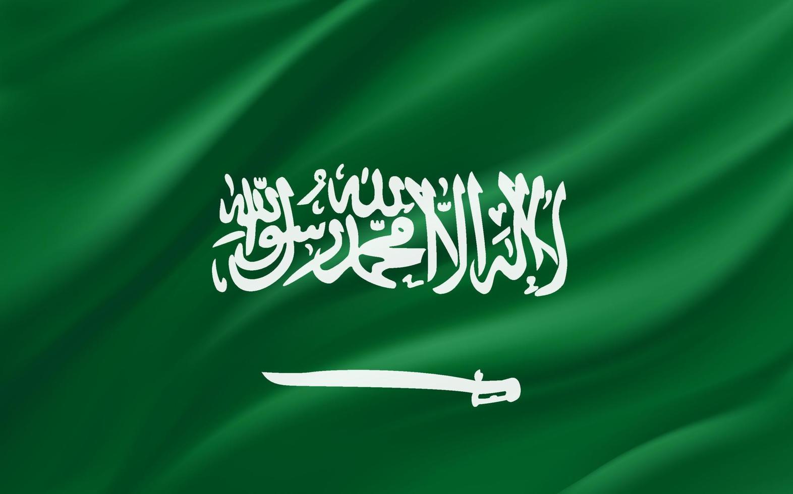 Flag of Saudi Arabia. 3d vector banner