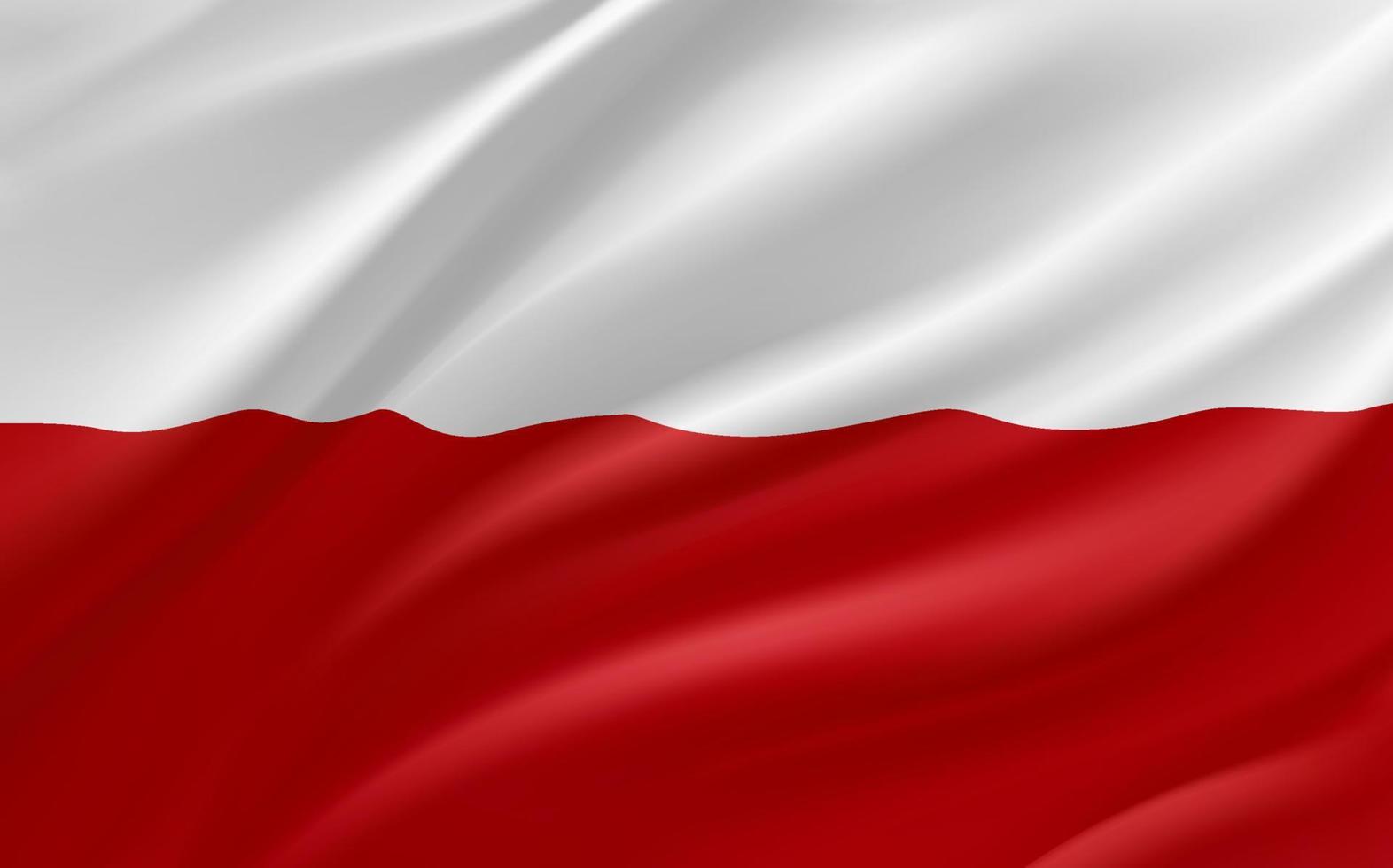 Flag of Poland. 3d vector banner