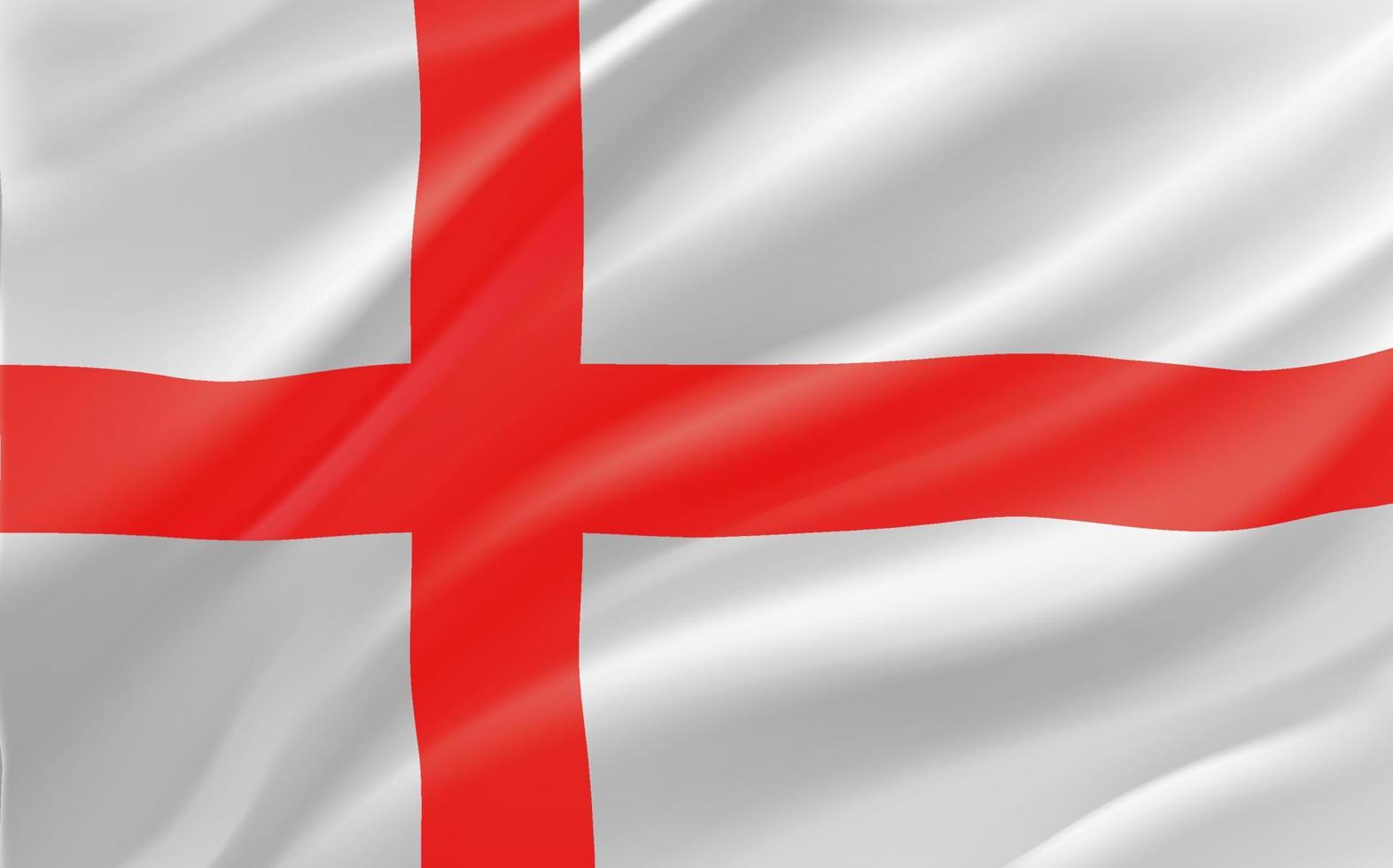 Flag of England. 3d vector banner