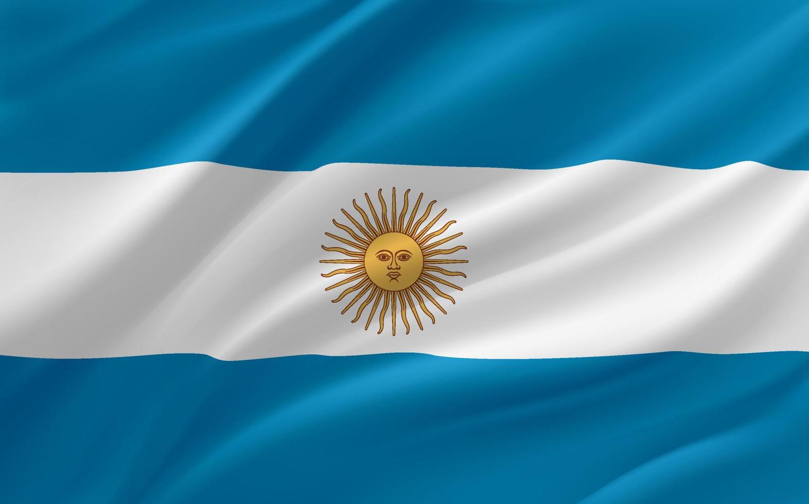 Flag of Argentina. 3d vector banner