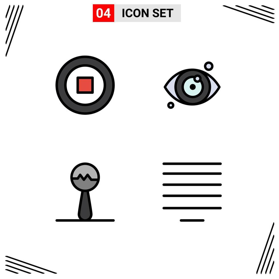 4 Creative Icons Modern Signs and Symbols of basic align medical instrument text Editable Vector Design Elements