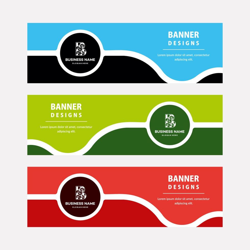 Flat Designs web banners template with diagonal elements for a photo. Universal design for advertising business vector