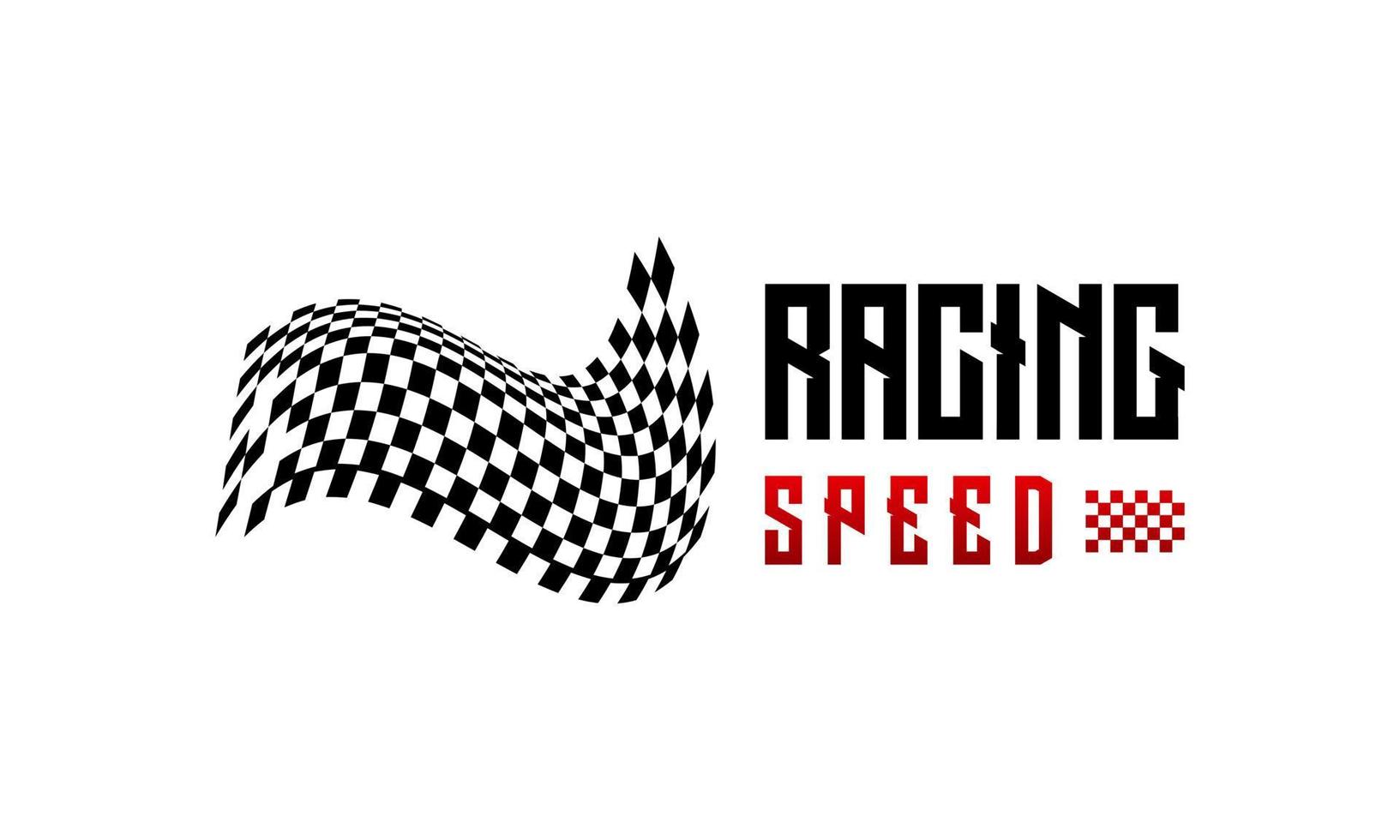 Fast Racing Speed designs concept vector, Simple Racing Flag logo template vector