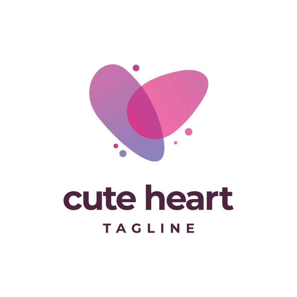 Love Heart logo designs vector