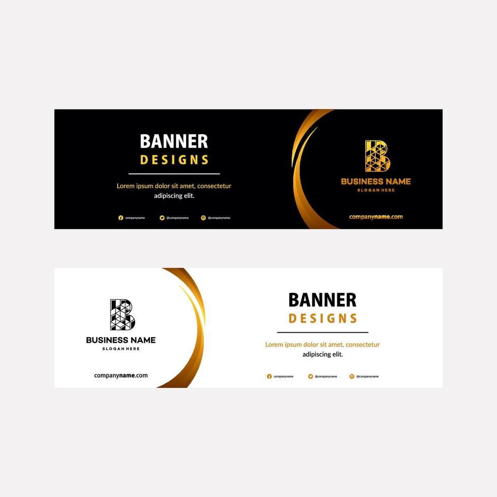 Luxury Gold web banners template with diagonal elements for a photo. Universal design for advertising business vector