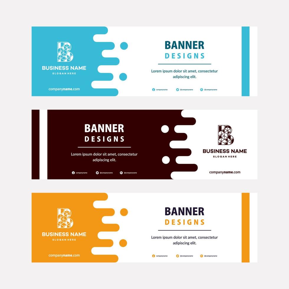 Flat Designs web banners template with diagonal elements for a photo. Universal design for advertising business vector