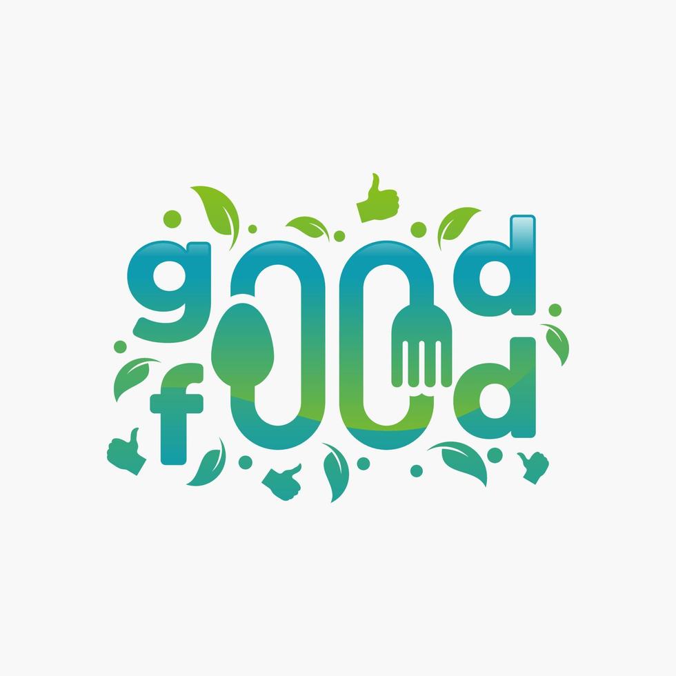 Good Food Typography logo designs, Restaurant Logo Design Template Inspiration vector