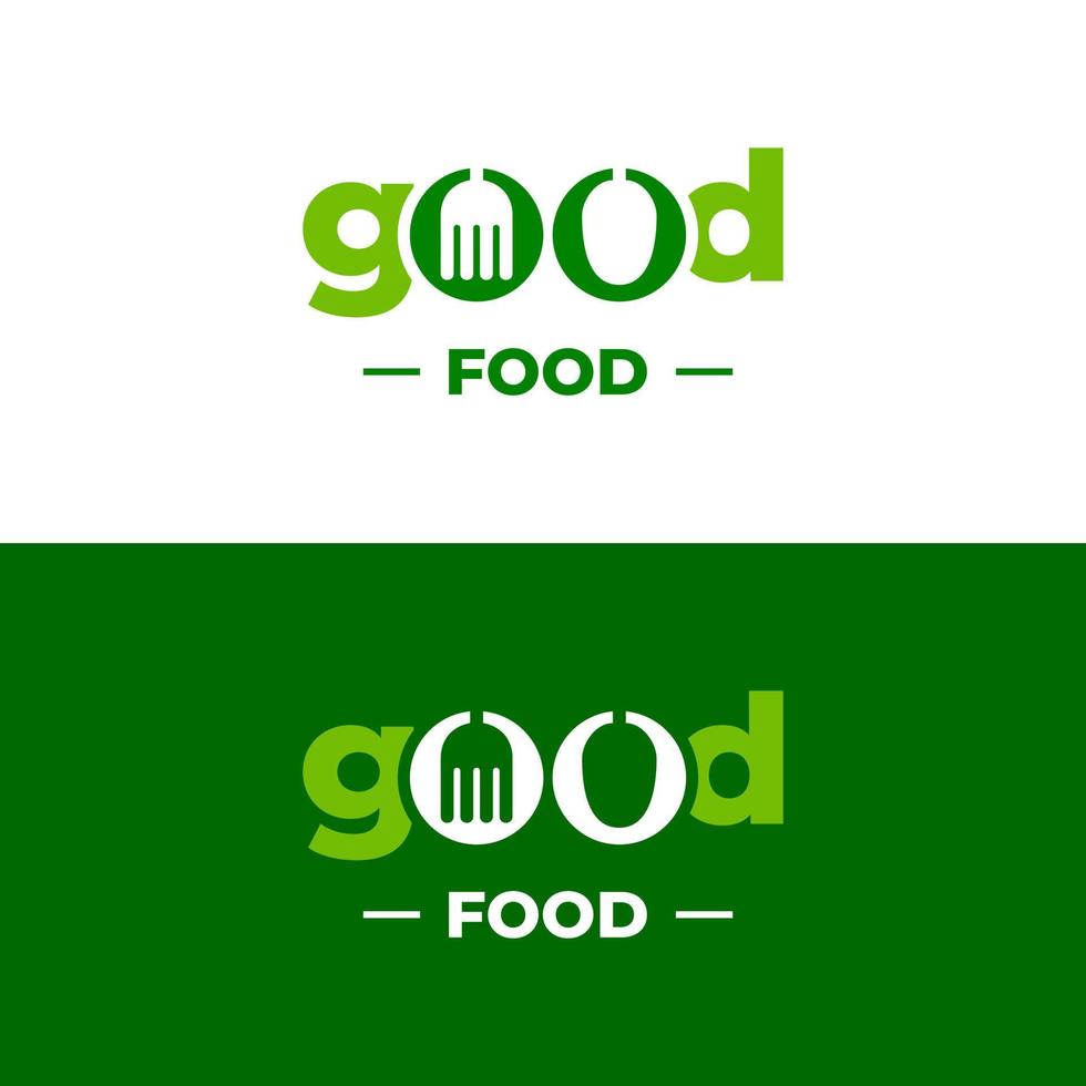 Good Food Typography logo designs, Restaurant Logo Design Template Inspiration vector