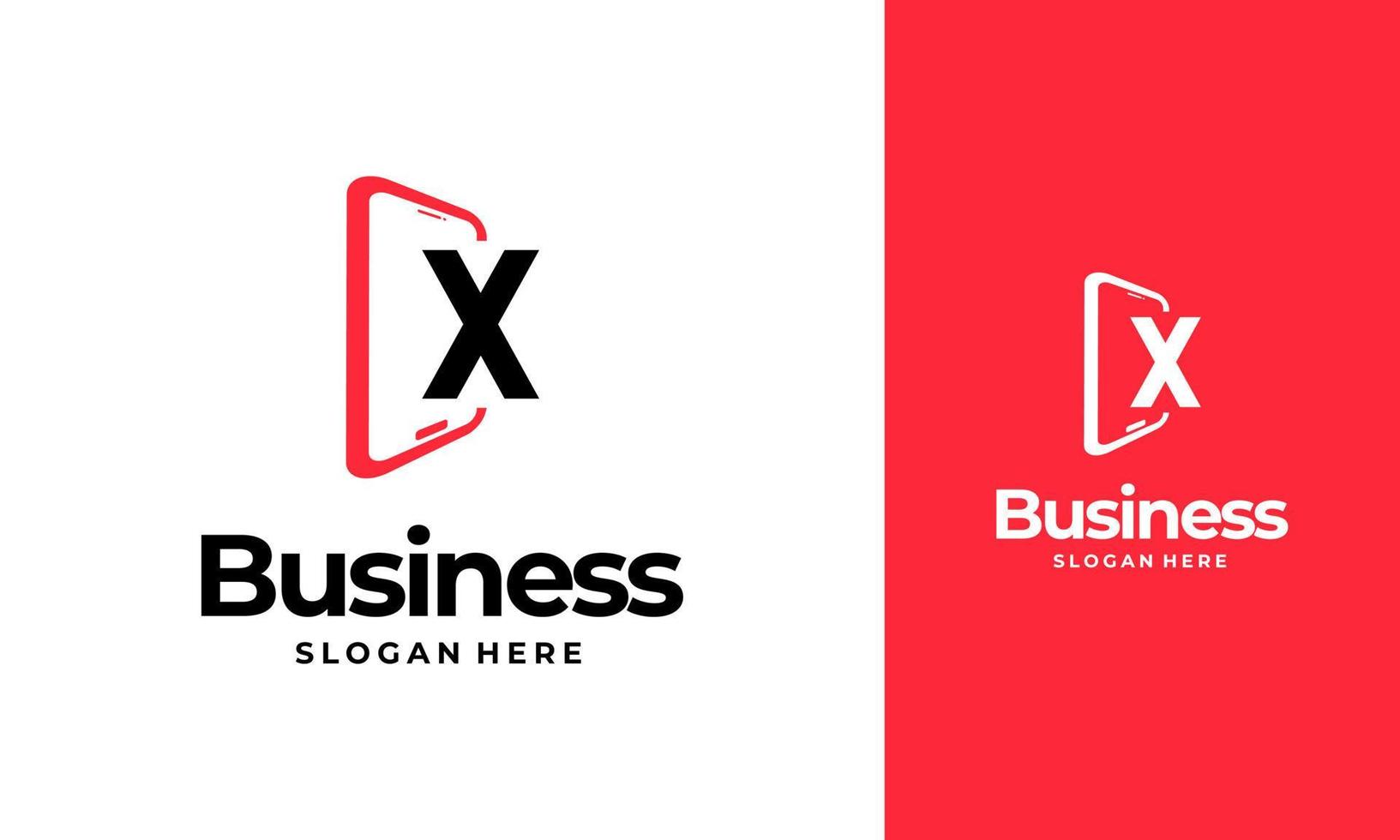 X-Initial Phone Logo designs, Phone Shop logo designs, Modern Phone logo designs vector icon