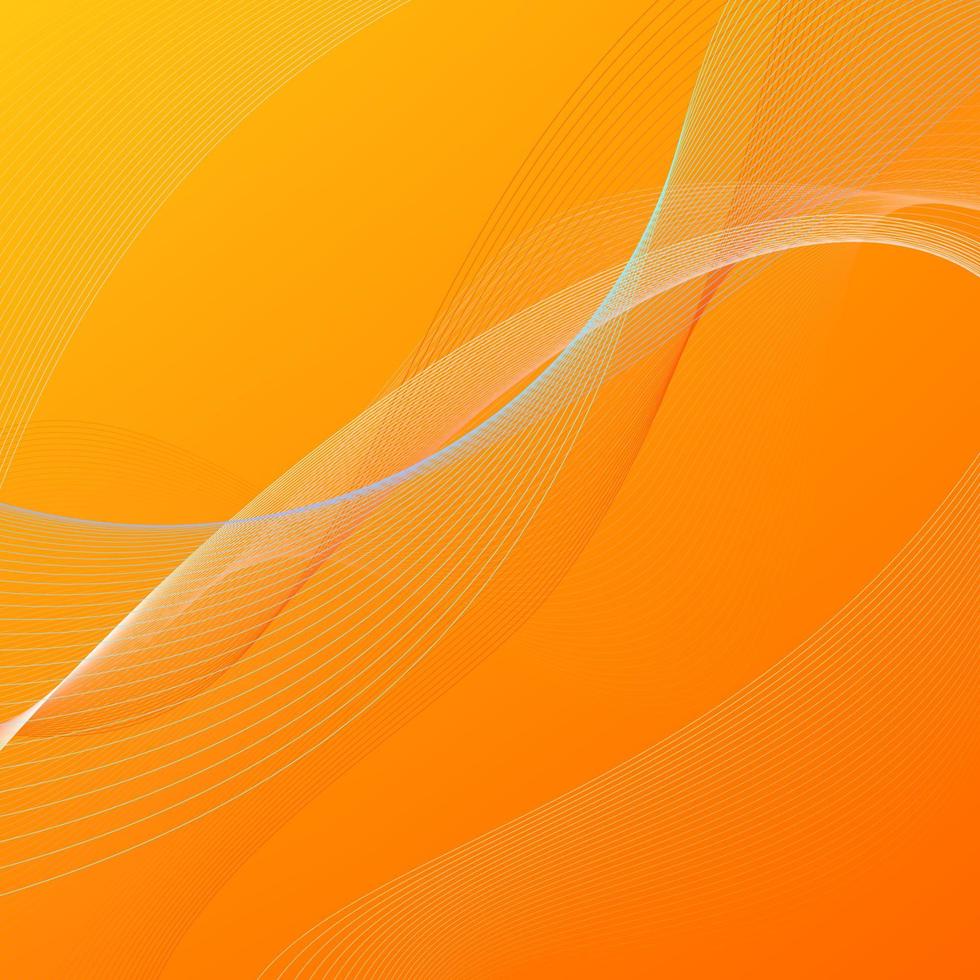 Abstract vector background with orange and blue blended lines