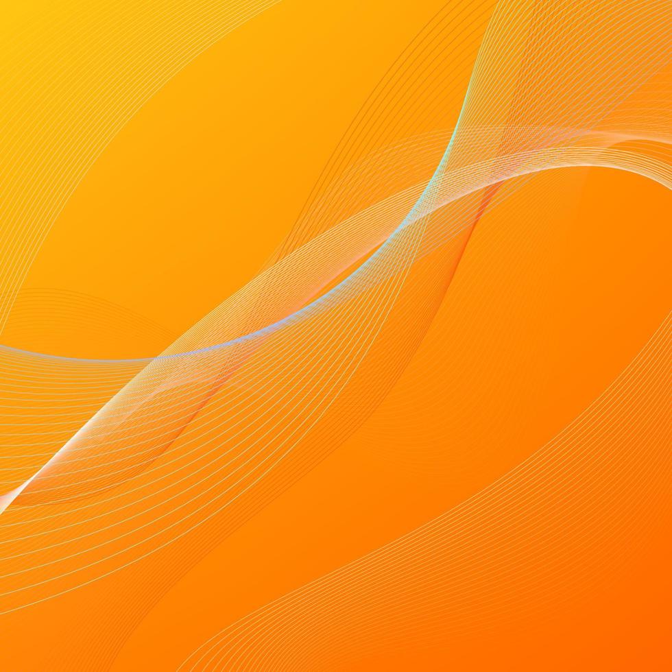 Abstract vector background with orange and blue blended lines