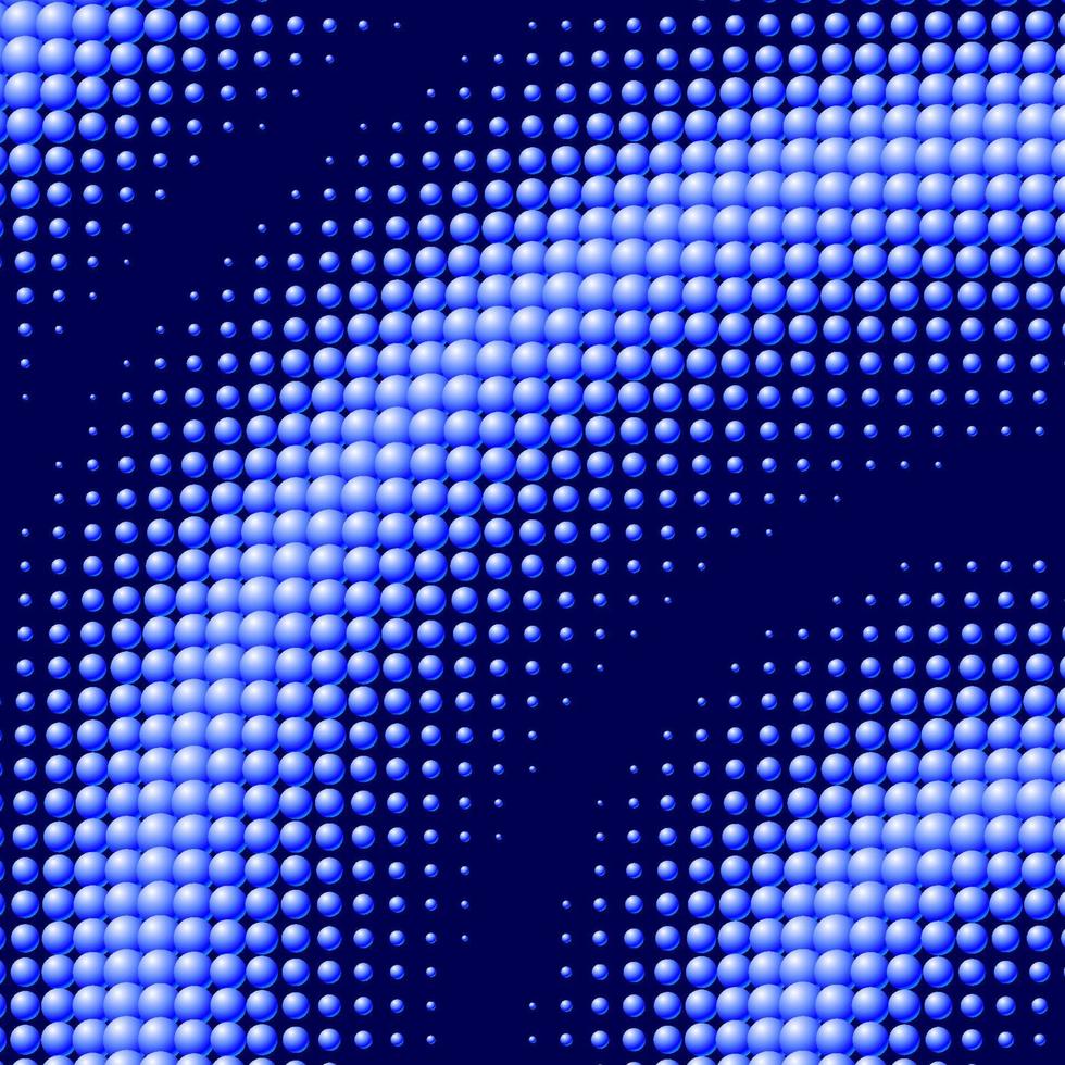 fondo de bolas azules dispersas con estructura circular vector