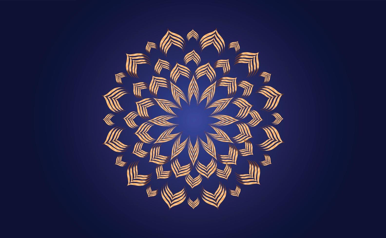 Vector gold oriental arabesque pattern background with place for text. Background with silver floral ornaments.