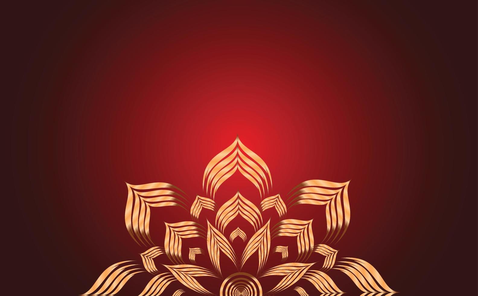 Ornamental background design. Background with golden floral ornaments. red background design vector