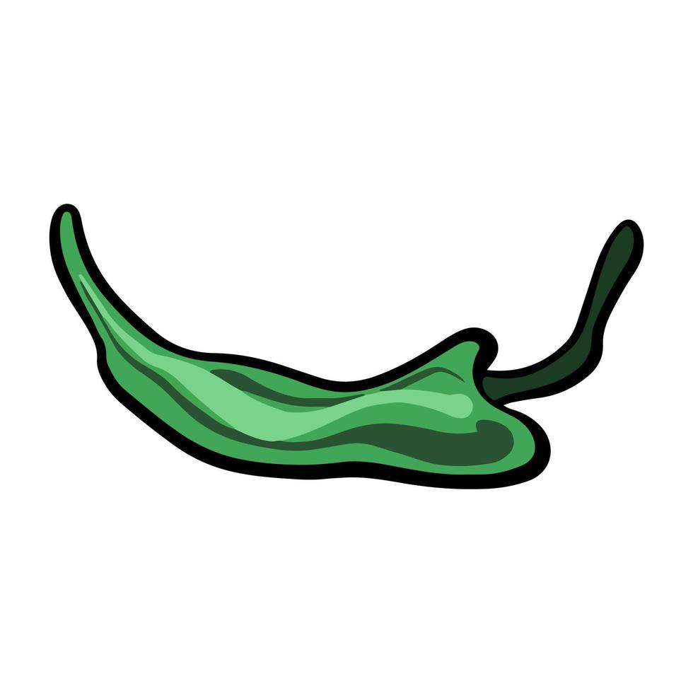 Vector Cartoon peppers. Green and hot pepper, bell pepper, juicy farm vegetables.