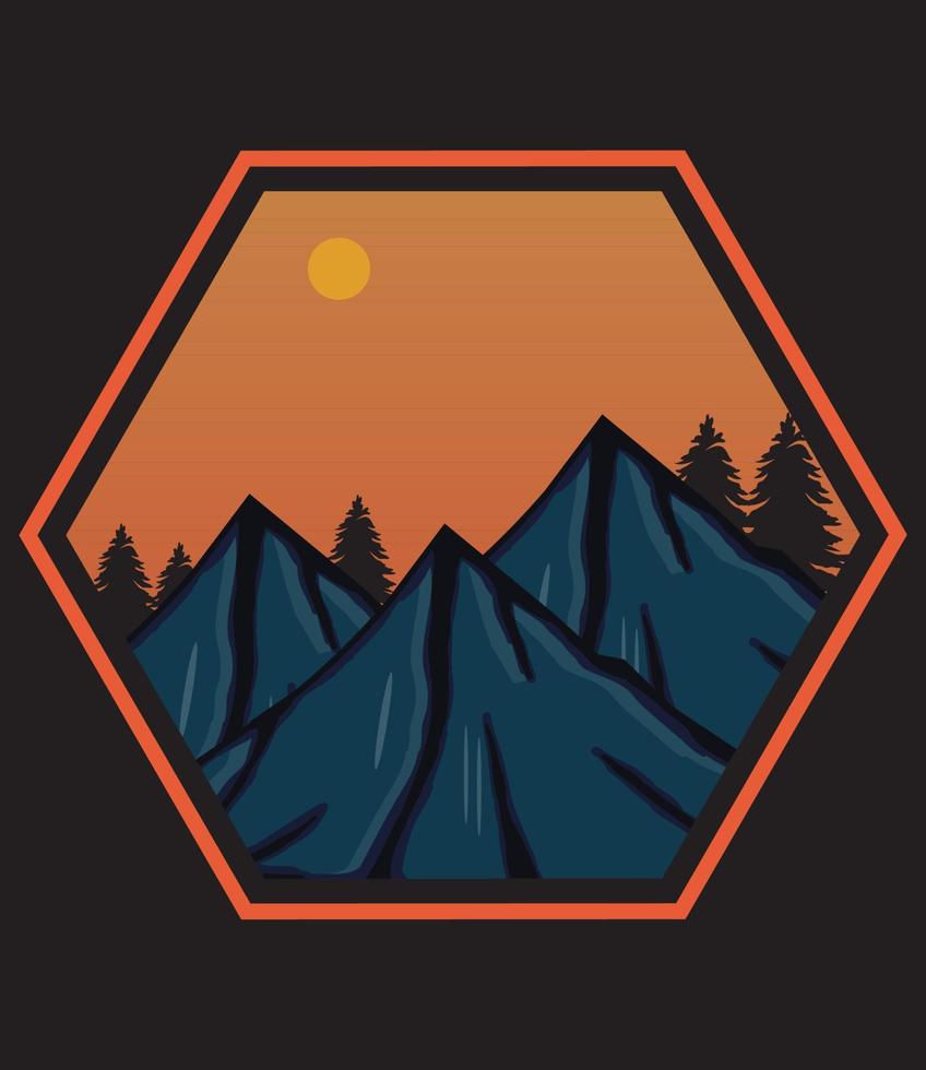 Mountains vector illustration design