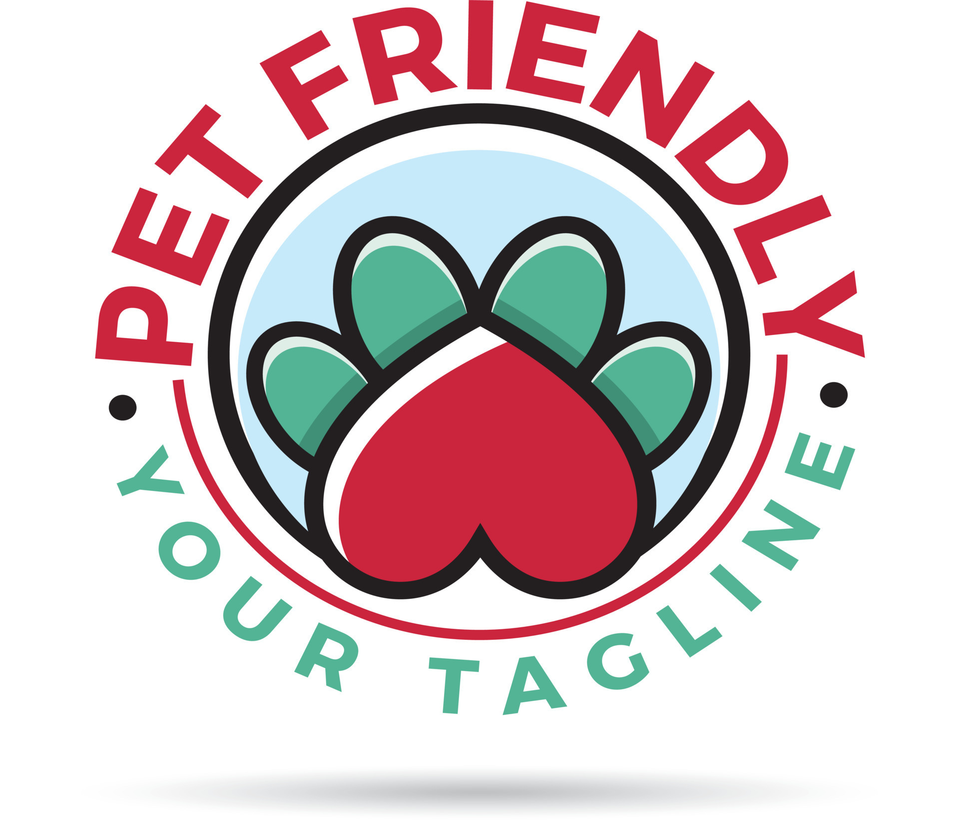 Animal clinic logo design, Pet care center, pet shop vector logo