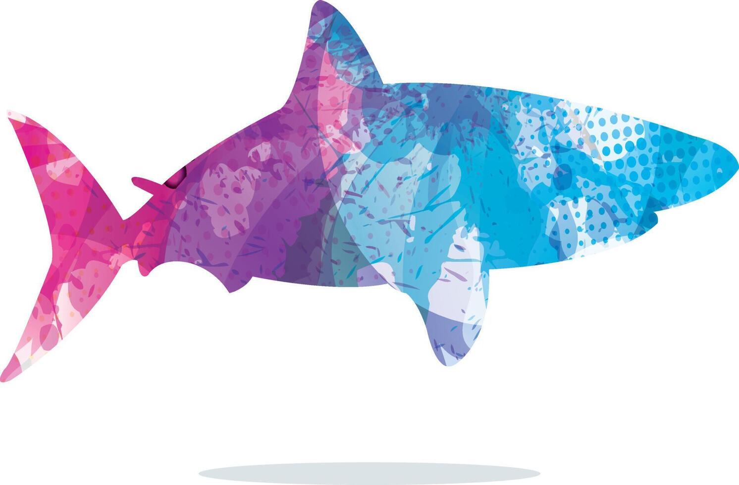 Fish illustration, colorful dolphin vector