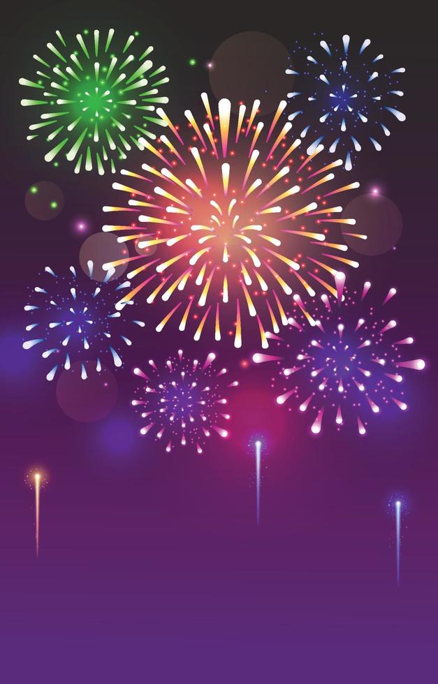 Festive Fireworks for Celebration Event vector