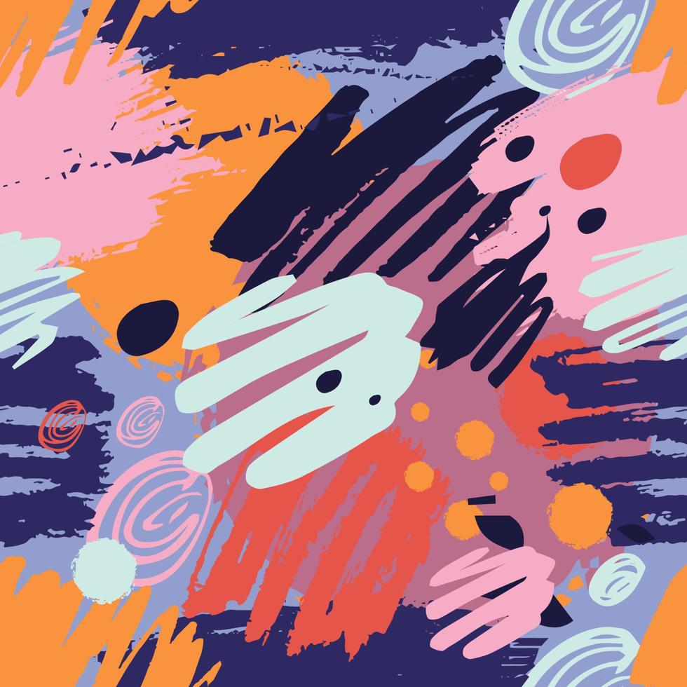 Brush Stroke Grunge Seamless Pattern vector