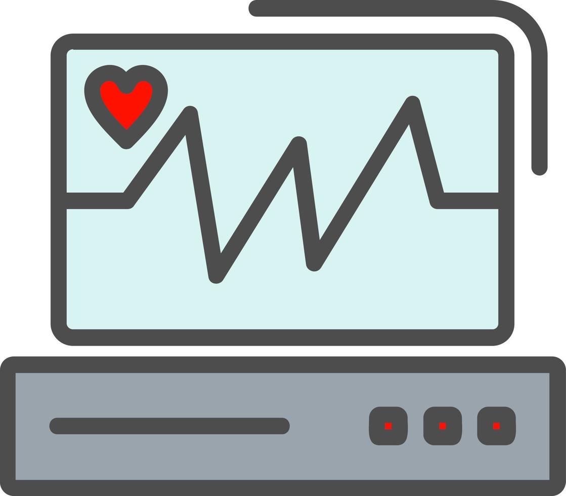 ECG Monitor Vector Icon Design