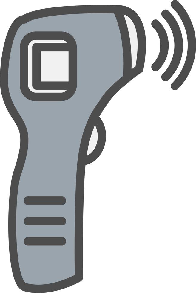 Thermometer Gun Vector Icon Design