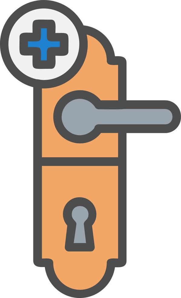 Door Handle Vector Icon Design